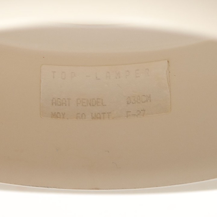 Deense Mid-Century metalen vintage hanglamp