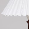 Mid-century Danish teak table lamp with pleated shade