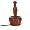 Mid-century Danish teak table lamp with pleated shade