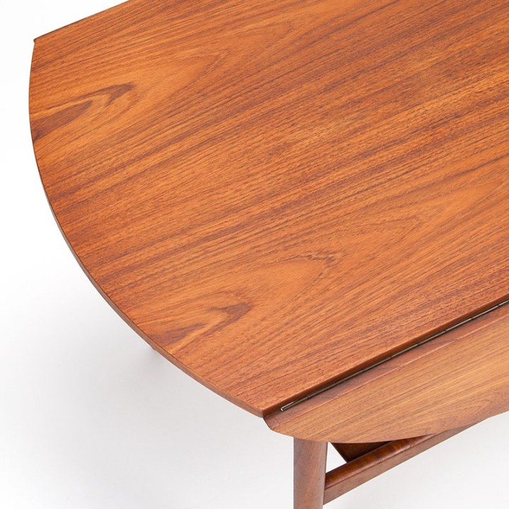 Teakhouten Mid-Century Deense salon/ bijzet klapoor-tafel