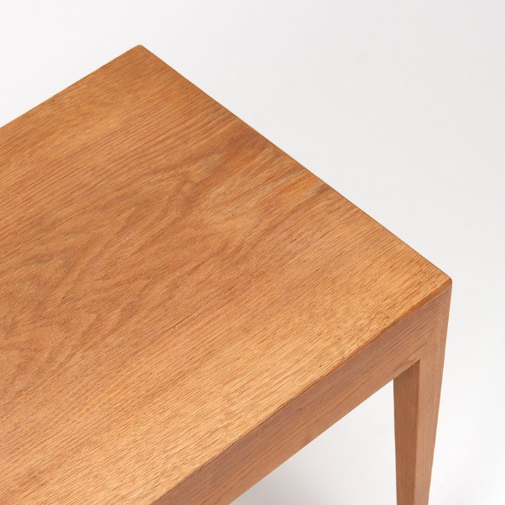 Severin Hansen oak vintage side table with drawer