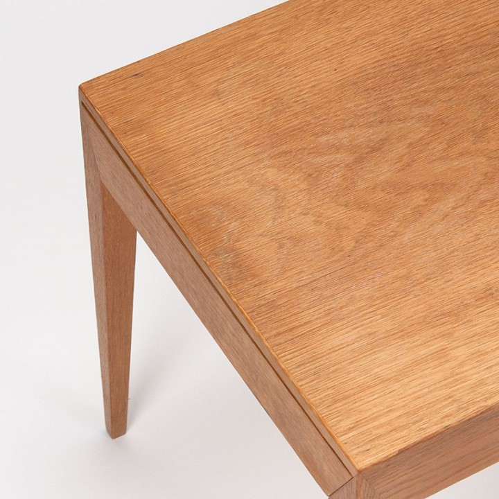 Severin Hansen eiken vintage bijzettafel met lade