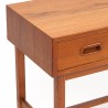 Mid-Century vintage kastje met 3 lades in teak en eiken