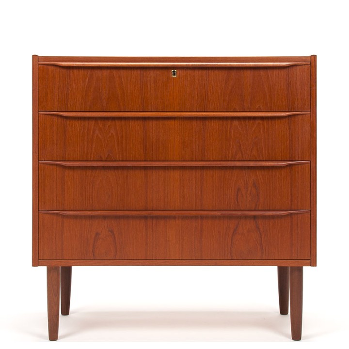 Mid-Century Danish vintage chest of drawers in teak with mirror