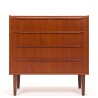 Mid-Century Danish vintage chest of drawers in teak with mirror