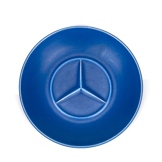 Blauw Mercedes schaaltje vintage keramiek