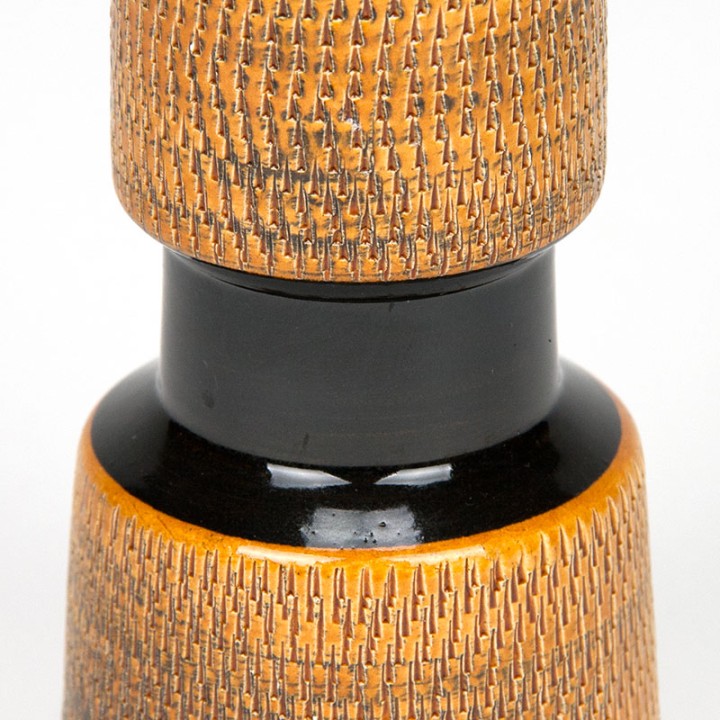 Bay keramiek Mid-Century vaas in geel/ bruine tint