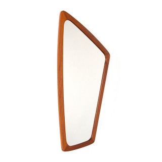 Mid-century Danish vintage mirror in organic design