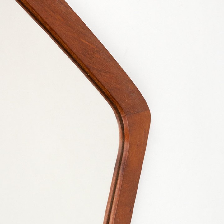 Mid-century Danish vintage mirror in organic design