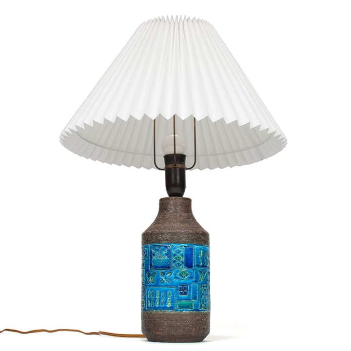 Bitossi Rimini Blu Mid-Century table lamp designed by Aldo Londi