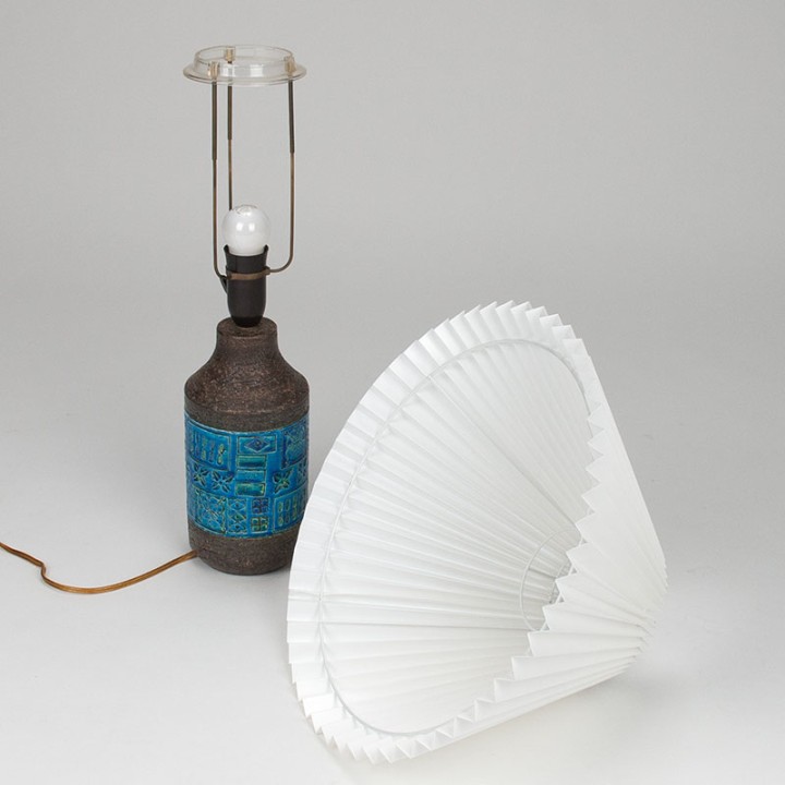 Bitossi Rimini Blu Mid-Century table lamp designed by Aldo Londi