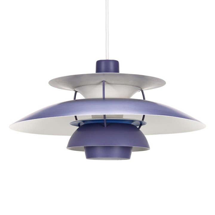 Lila/ paarse PH 5 ontwerp Poul Henningsen voor Louis Poulsen