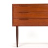 Danish vintage chest of drawers with organic details in teak