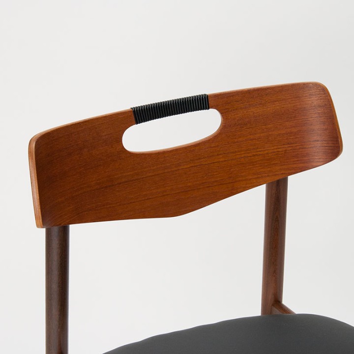 1950s Danish vintage dining table chair