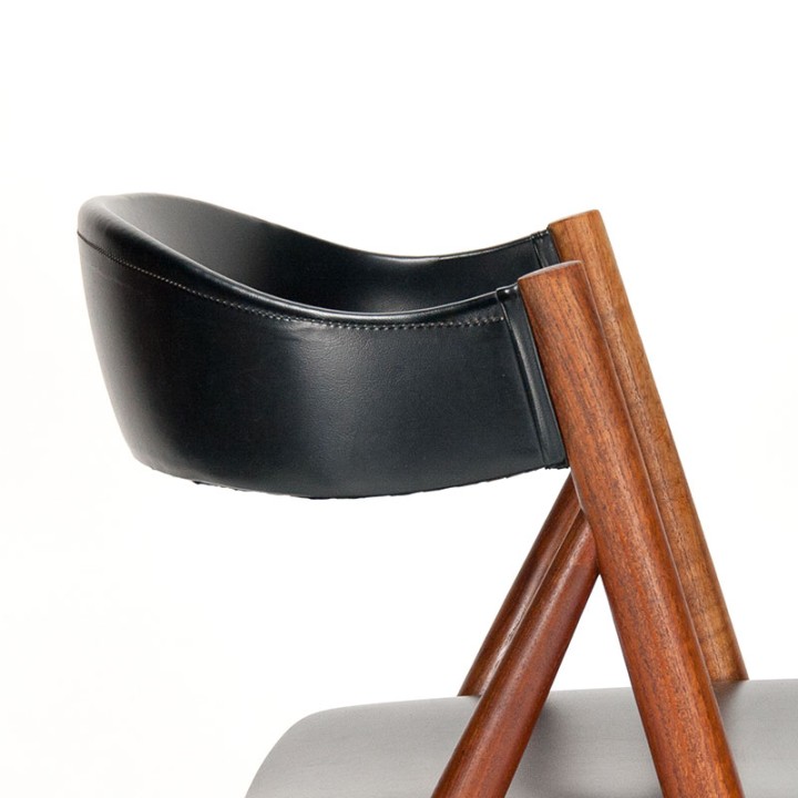 Danish vintage chair with round backrest