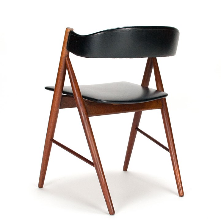 Deense vintage stoel met ronde rugleuning