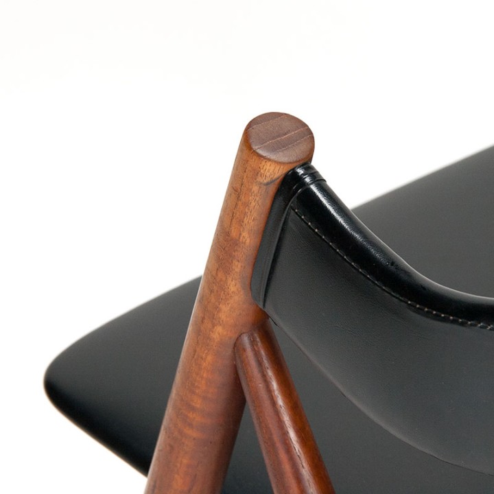 Danish vintage chair with round backrest