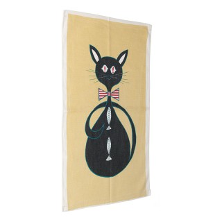 Vintage canvas with an image of a cat