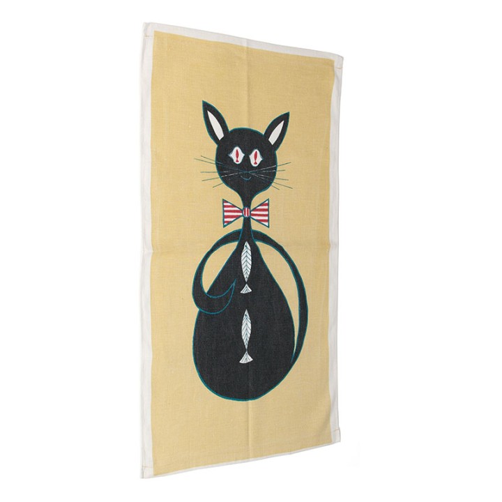 Vintage canvas with an image of a cat