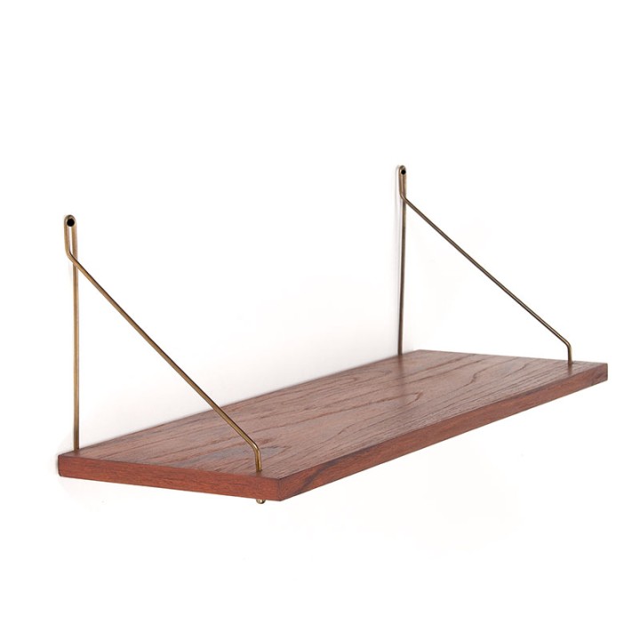 Mid-Century Danish vintage teak wall shelf