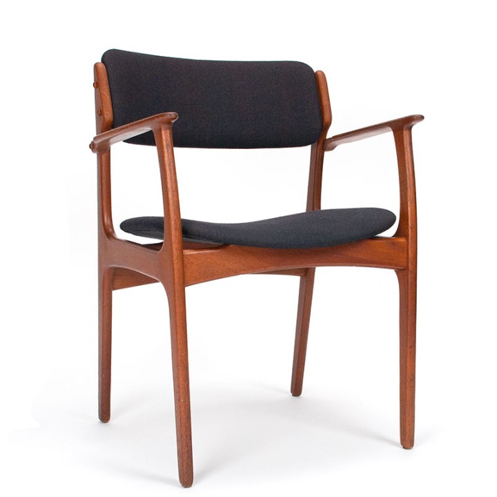 Model 50 vintage Deense stoel in teak ontwerp Erik Buck