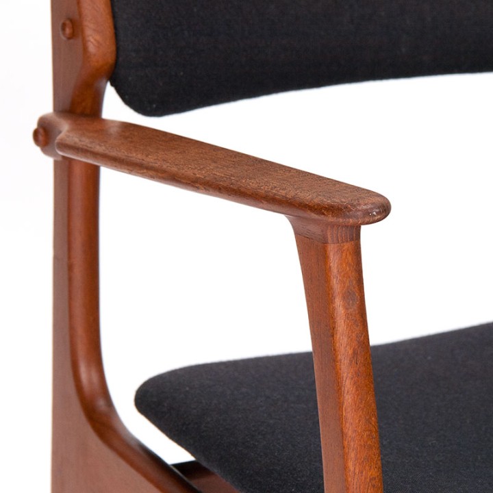 Model 50 vintage Danish chair in teak design by Erik Buck