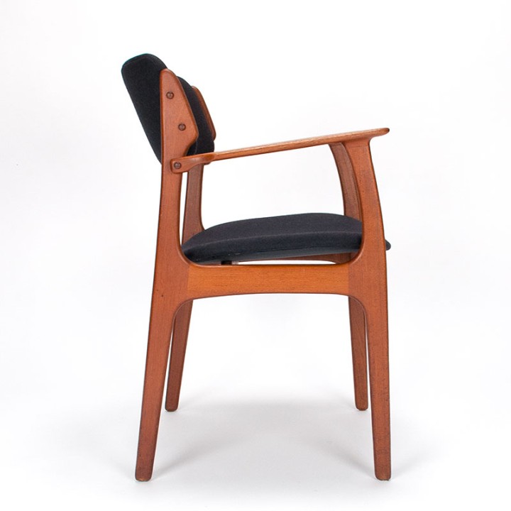 Model 50 vintage Deense stoel in teak ontwerp Erik Buck