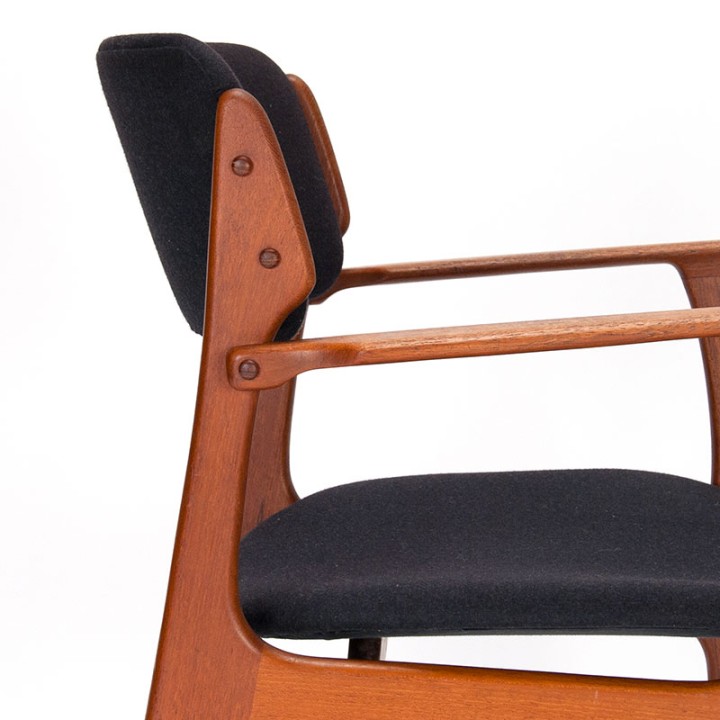 Model 50 vintage Deense stoel in teak ontwerp Erik Buck