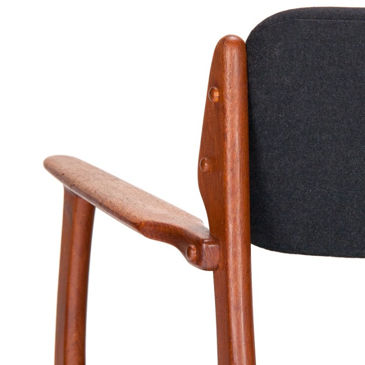 Model 50 vintage Danish chair in teak design by Erik Buck