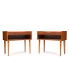 Set of 2 Mid-Century vintage teak bedside tables