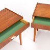 Set of 2 Mid-Century vintage teak bedside tables