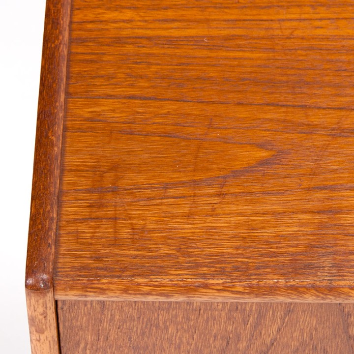 Set van 2 Mid-Century vintage nachtkastjes in teak