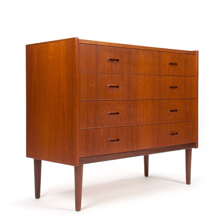 Commode/ ladekast Mid-Century Deens model in teak met 4 lades