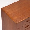 Mid-Century Danish teak chest of drawers with 4 drawers