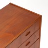Commode/ ladekast Mid-Century Deens model in teak met 4 lades