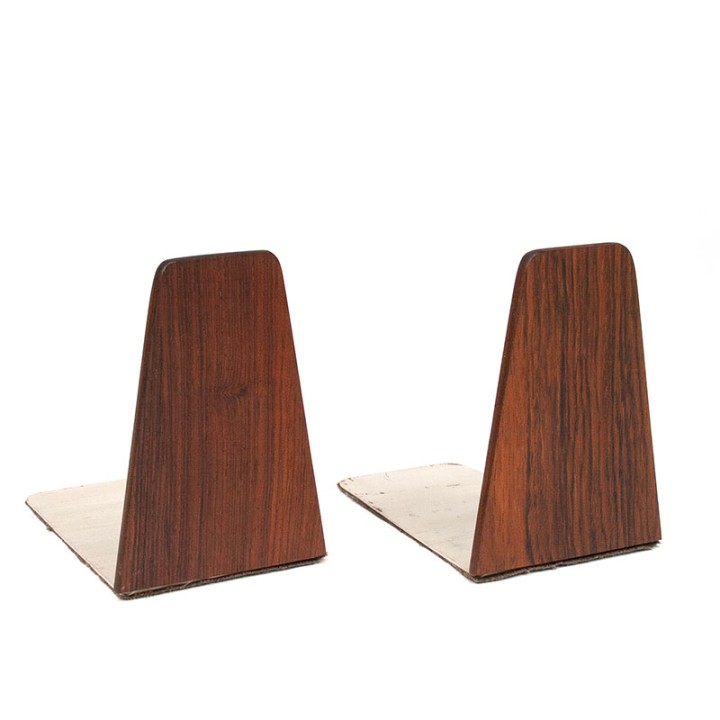 Rosewood Danish vintage bookends set of 2