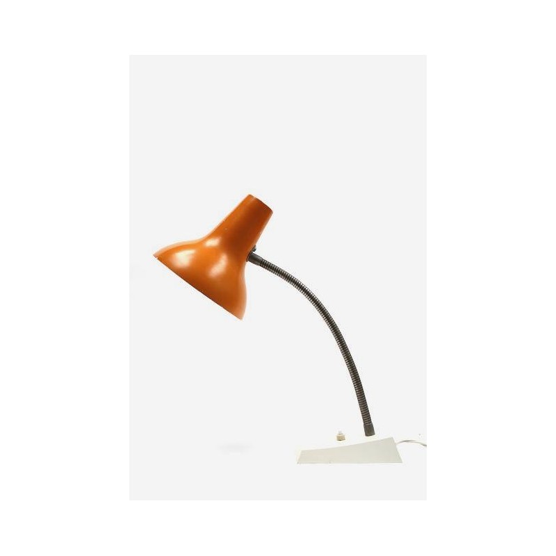 identificatie Doen Irrigatie Bureaulamp met oranje kap - Retro Studio