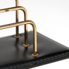 Vintage letter holder with brass brackets