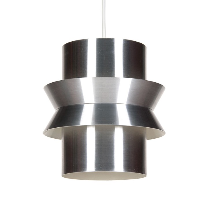 Aluminium Deense Mid-Century vintage hanglamp