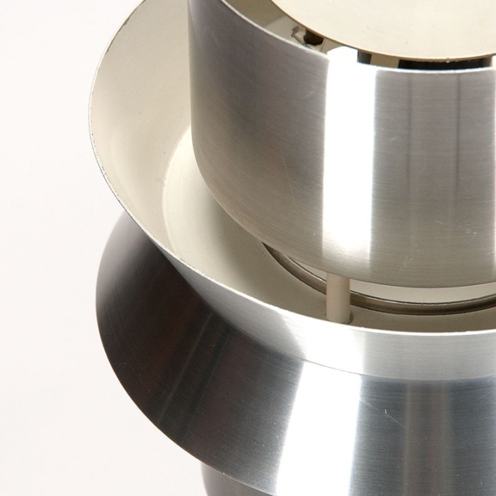 Aluminium Deense Mid-Century vintage hanglamp