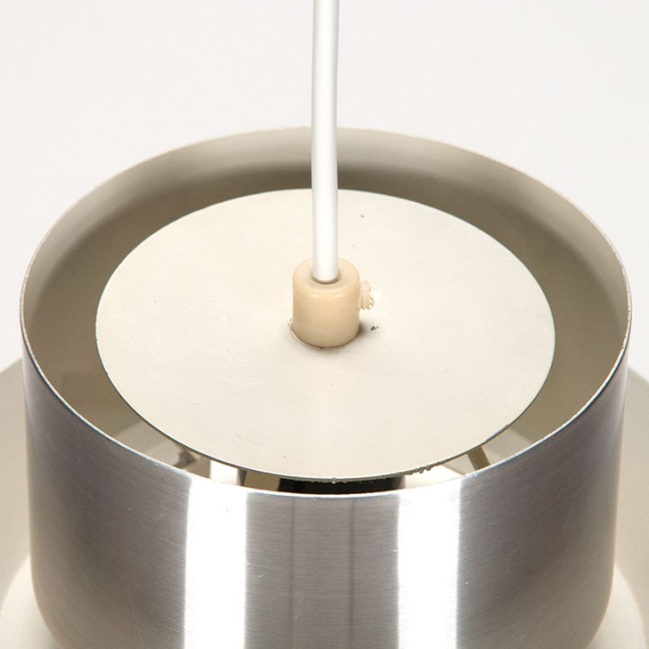 Aluminium Deense Mid-Century vintage hanglamp