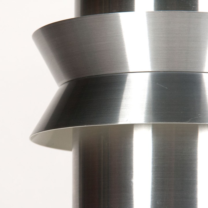 Aluminium Deense Mid-Century vintage hanglamp