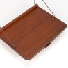 Danish vintage teak wall shelf with drawer