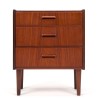 Chest of drawers with 3 drawers, vintage small Danish model