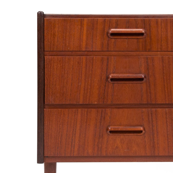 Chest of drawers with 3 drawers, vintage small Danish model