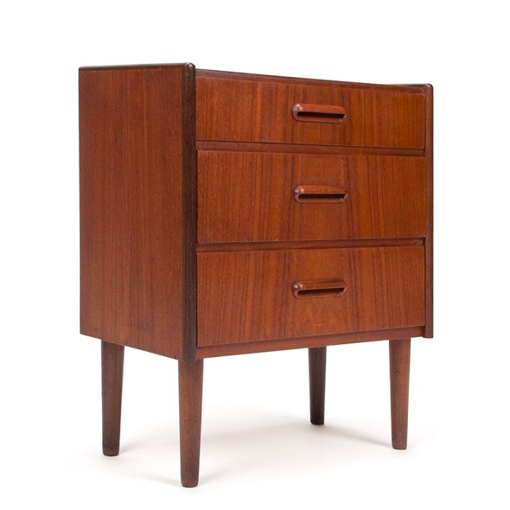 Ladekast met 3 lades vintage klein Deens model