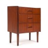 Ladekast met 3 lades vintage klein Deens model