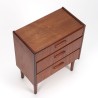 Ladekast met 3 lades vintage klein Deens model