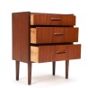 Chest of drawers with 3 drawers, vintage small Danish model