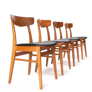 Findahl set of 4 Danish vintage dining table chairs